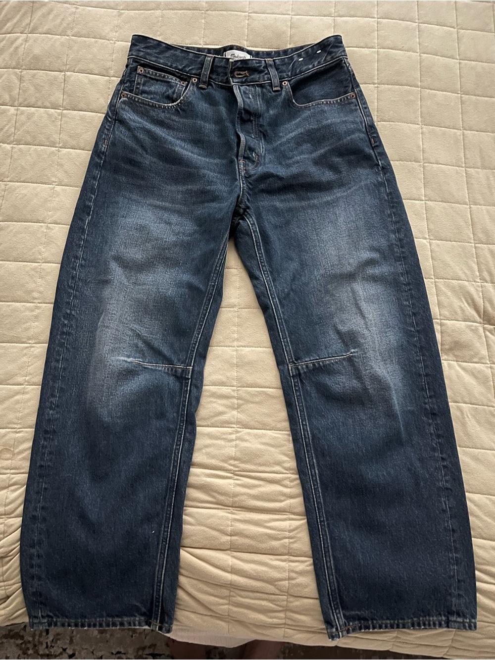 Madewell Darted Barrel-Leg Jean in Danver Wash